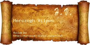 Herczegh Vilmos névjegykártya